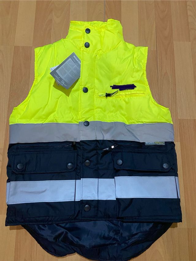 Chaleco Alta Visibilidad Workteam Amarillo/Negro