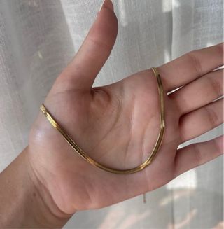 Elegante y refinado collar cadena de oro 18k snake