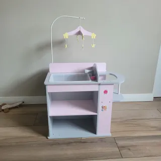 Mueble muñecas bañera, trona, cambiador