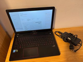 Portátil Asus ROG G56JK Negro/Rojo