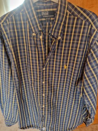 Camisa Polo Ralph Lauren Caballero XL Azul/Amarill