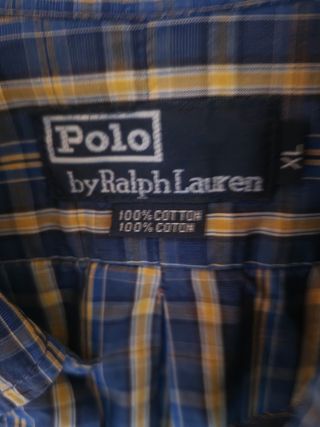 Camisa Polo Ralph Lauren Caballero XL Azul/Amarill