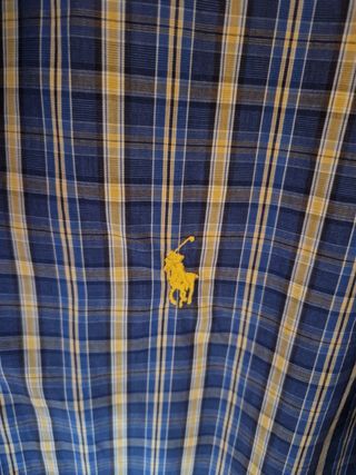 Camisa Polo Ralph Lauren Caballero XL Azul/Amarill