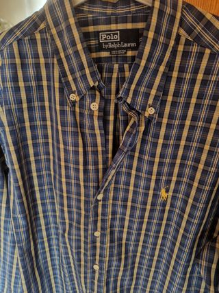 Camisa Polo Ralph Lauren Caballero XL Azul/Amarill