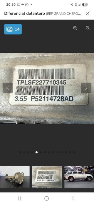 Diferencial Delantero Jeep Grand Cherokee 2008
