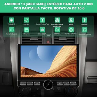 Radio Coche Android 4/64 Pantalla 10.6 NUEVA