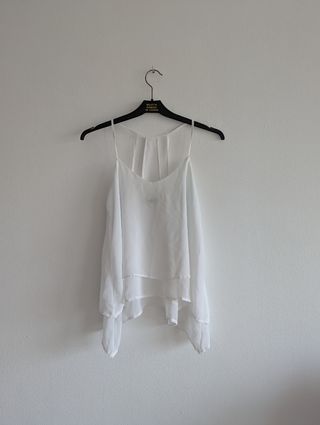 Camisa tirantes gasa blanca