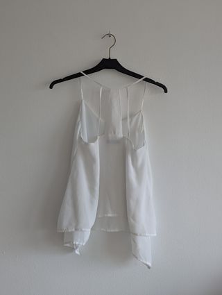 Camisa tirantes gasa blanca