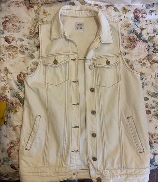 Chaleco vaquero Lefties blanco talla S