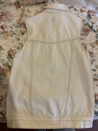 Chaleco vaquero Lefties blanco talla S