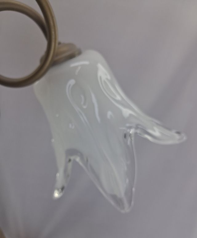 Lámpara Mesa Vintage Florentina Cristal Metal