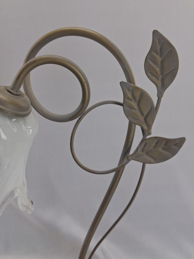 Lámpara Mesa Vintage Florentina Cristal Metal