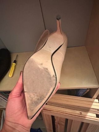 Tacones Zara punta rosa