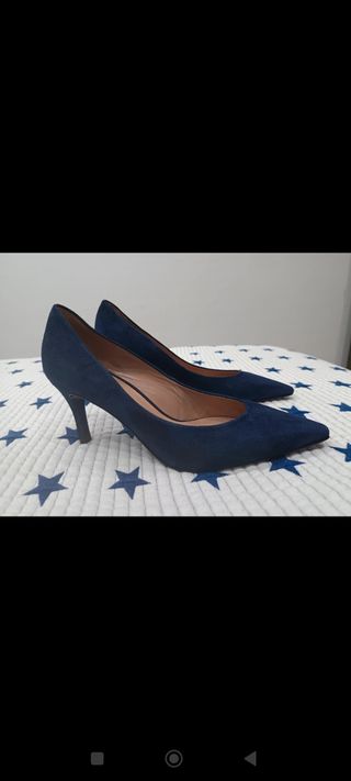 Zapatos de piel Gloria Ortiz azul