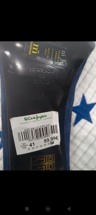 Zapatos de piel Gloria Ortiz azul