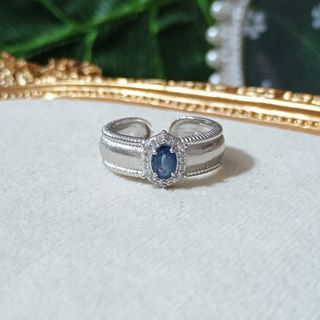 Anillo Plata Zafiro 