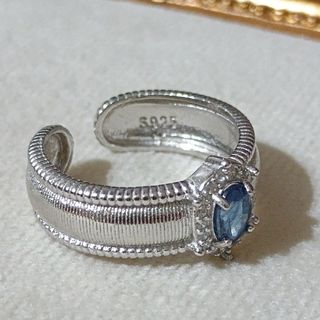 Anillo Plata Zafiro 