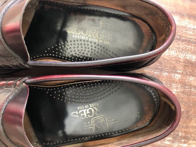 George's Yale Mocasines Borgoña Cuero USA