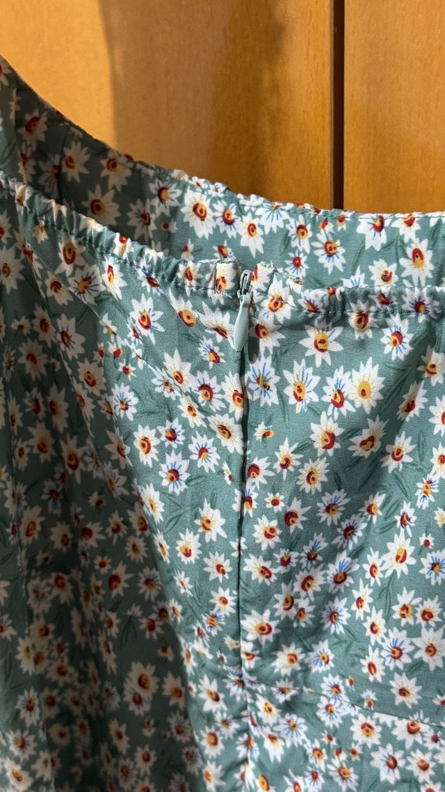 Vestido Flores con cremallera Shein L