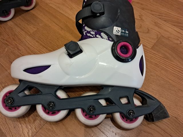 Patines Oxelo talla 34-36. Bolsa y protecciones