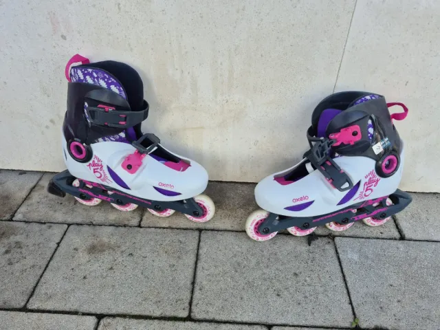 Patines Oxelo talla 34-36. Bolsa y protecciones