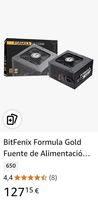 BitFenix Formula Gold 650W Fuente Alimentación
