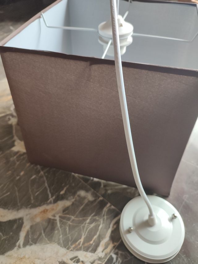 Lámpara de techo tela y madera