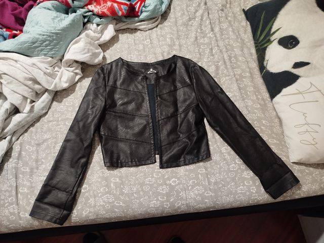 Giacca in pelle nera