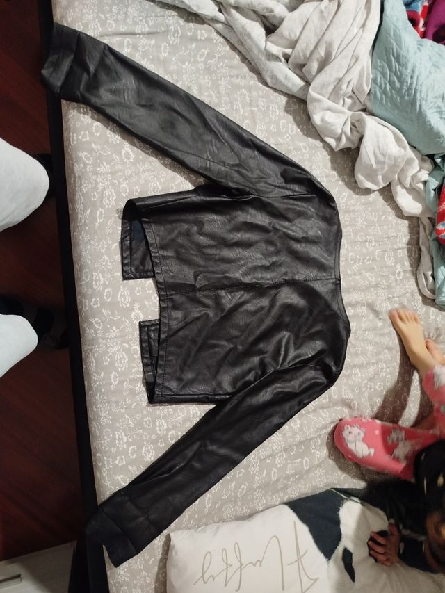 Giacca in pelle nera