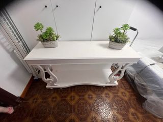 Aparador blanco madera 150x40x78cm