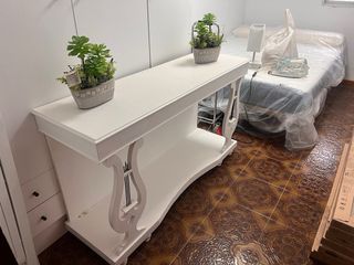 Aparador blanco madera 150x40x78cm