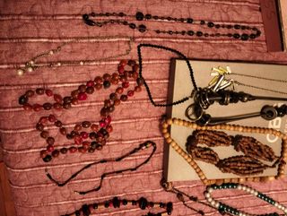 Set collane etniche perline legno e pietre