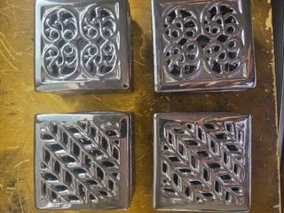 Cajas decorativas plateadas de metal