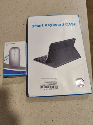 Funda teclado y ratón inalámbrico rosa