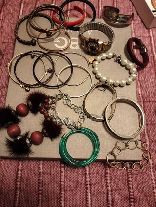 Set bracciali donna oro e argento