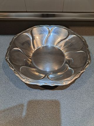 Frutero Metálico Plateado " retro"