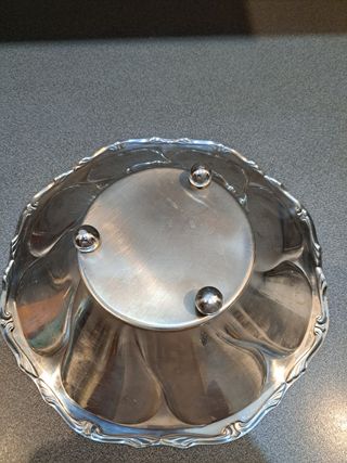 Frutero Metálico Plateado " retro"