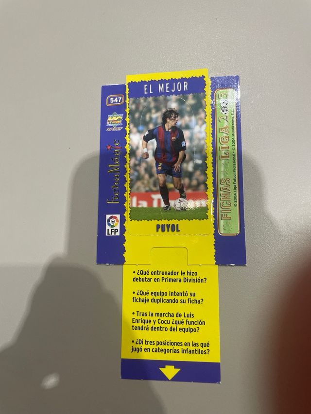 Cromo especial Puyol El Mejor 2004 FC Barcelona