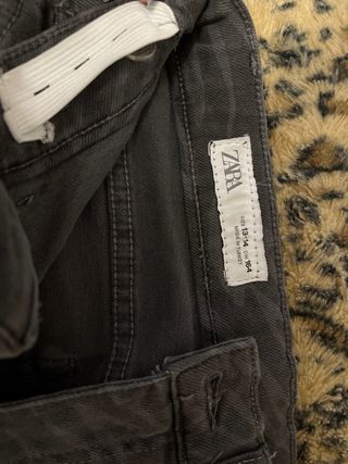 Pantalón Zara Estampado Cebra Gris