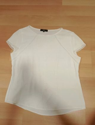 Blusa Fiesta manga corta blanca