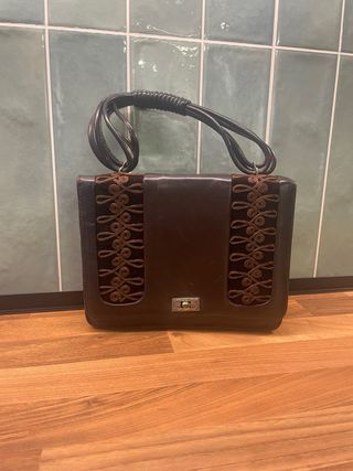 Bolso de mano piel vintage