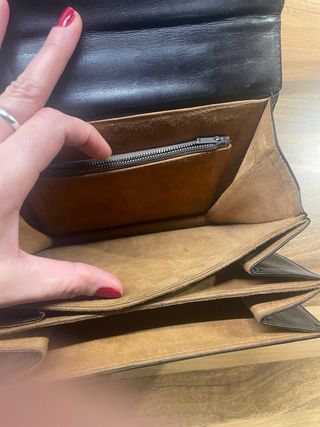 Bolso de mano piel vintage