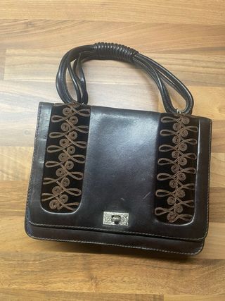 Bolso de mano piel vintage