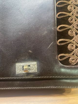Bolso de mano piel vintage