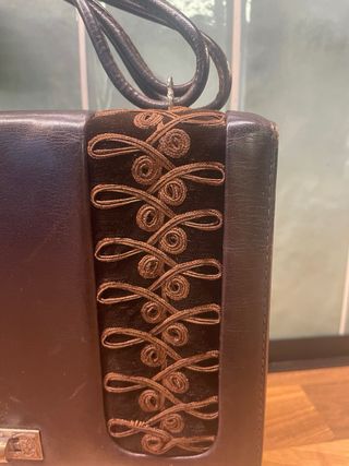 Bolso de mano piel vintage