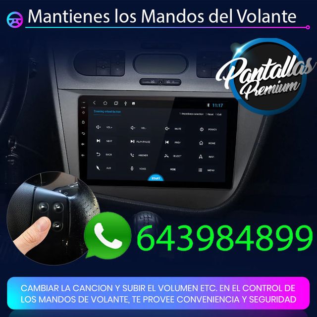 Radio Pantalla CARPLAY GPS USB para Seat Leon MK2