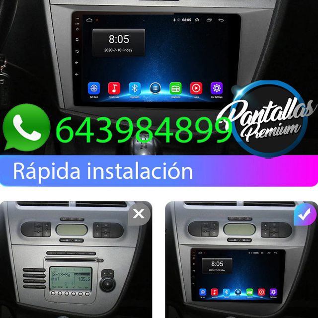 Radio Pantalla CARPLAY GPS USB para Seat Leon MK2