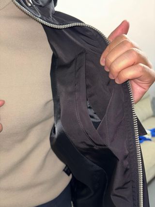 Chaqueta Zara Negra Impermeable 