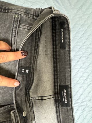 Pantalones Jack & Jones Slim Glenn Gris Talla 29x3