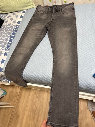 Pantalones Jack & Jones Slim Glenn Gris Talla 29x3